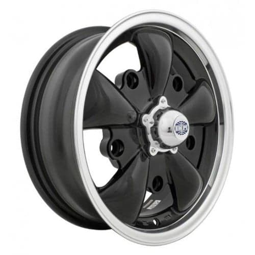 Empi GT-5 15x5.5 20 ET 73 CB Gloss Black w/Polished Lip (00-9690-0)