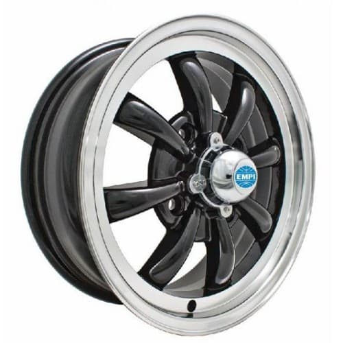 Empi GT-8 15x5.5 30 ET 73 CB Gloss Black/Polished Lip (00-9682-0)