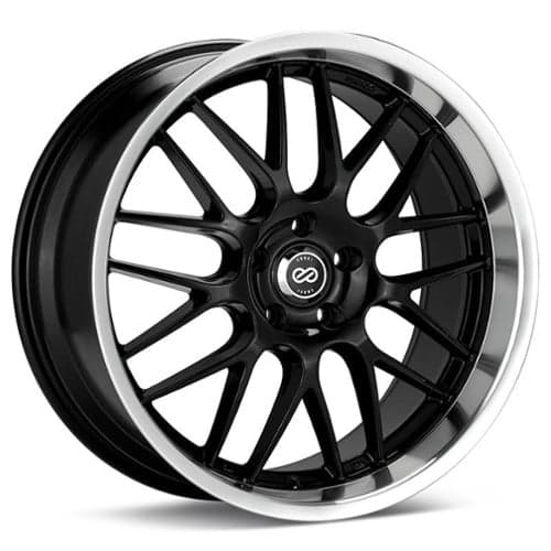 Enkei Lusso 18x7.5 5x110 42 ET 72.56 CB Black with Machined Lip (469-875-5142BK)