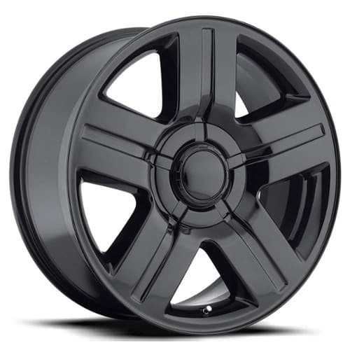 Factory Reproductions FR 37 Chevy TX Slvrado 20x8.5 5x127 0 ET 78.1 CB Gloss Black (3708500502)