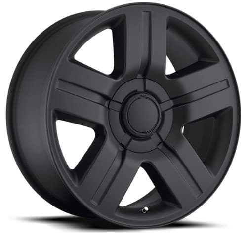 Factory Reproductions FR 37 Chevy TX Silverado 20x8.5 6x139.7 30 ET 78.1 CB Silverado Satin Black (37085306503)