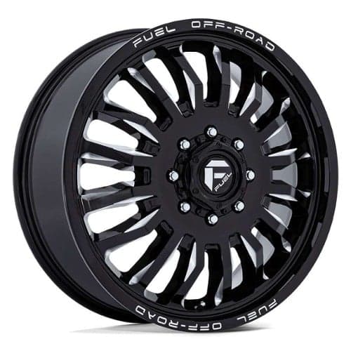 Fuel Arc Dually D868 Front 22x8.25 8x165.1 104 ET 117 CB Black Milled (D868228272)