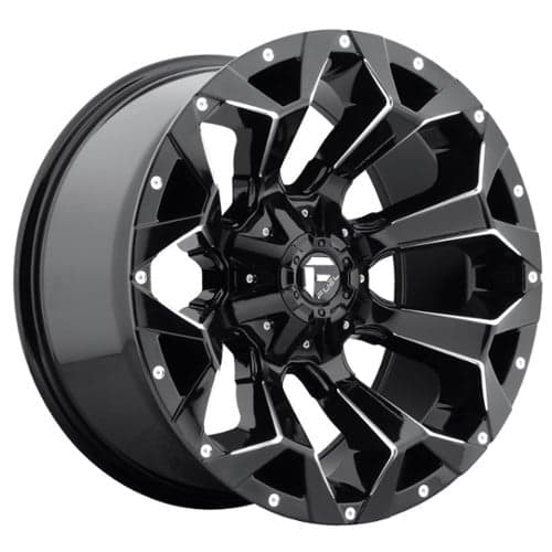 Fuel Assault D576 18x9 5x114.3/5x127 -12 ET 78.1 CB Gloss Black & Milled (D57618902645US)