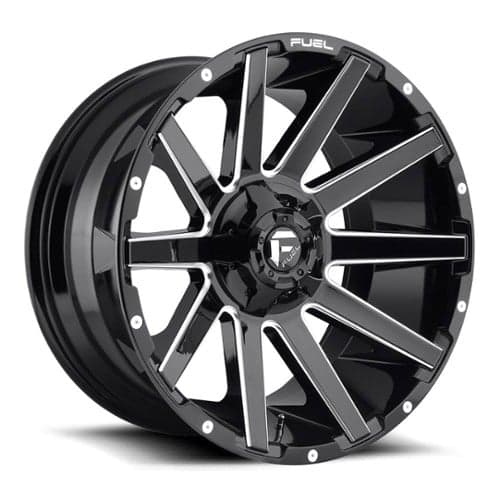 Fuel Contra D615 26x12 6x135/6x139.7 -44 ET 106.1 CB Gloss Black & Milled (D61526209847)