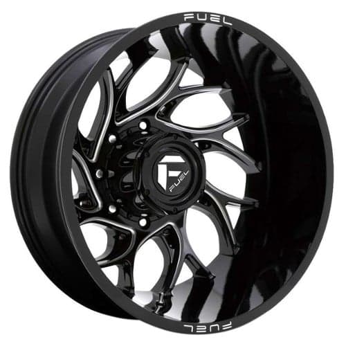 Fuel D741 Runner Dually Rear 22x8.25 8x165.1 -265 ET 121.6 CB Black Milled (D74122828D45)