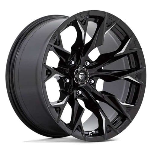 Fuel D803 Flame 5 24x12 5x127 -44 ET 71.5 CB Gloss Black Milled (D80324207547)