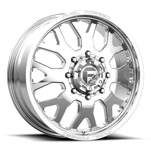 Fuel DE19 FF19D Dually Front 22x8.25 8x165.1 105 ET 121.5 CB Polished (DF1922828D)