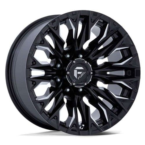 Fuel Flame 8 D803 20x10 8x180 -18 ET 124.2 CB Gloss Black Milled (D80320001847)