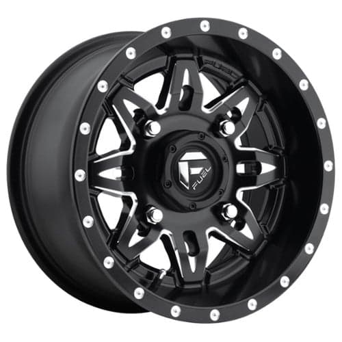 Fuel UTV Lethal D567 UTV 14x7 4x156 13 ET 132 CB Black & Milled (D5671470A544)