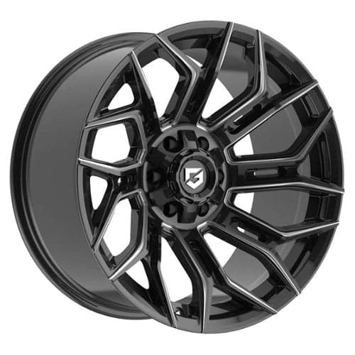 Gear Off Road 776BM Flair 20x9 6x135/6x139.7 0 ET 106.2 CB Black Milled (776BM-2096800)