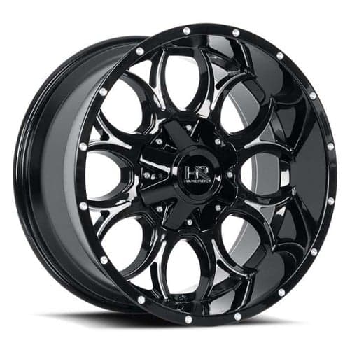 Hardrock Offroad H713 20x10 8x170 -19 ET 125.2 CB Gloss Black Milled (H713-201070119GBM)