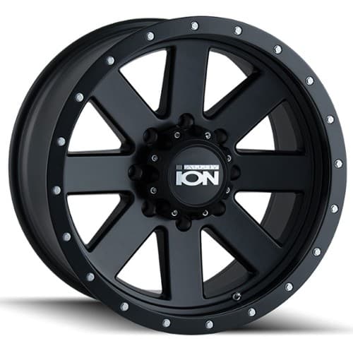 Ion Alloy 134 17x8.5 5x127 -6 ET 83.8 CB Matte Black W/Matte Black Beadlock (134-7873MB6)