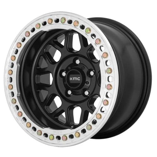 KMC KM235 Grenade Crawl Beadlock 17x8.5 6x165.1 0 ET 108 CB Satin Black (KM23578591700)