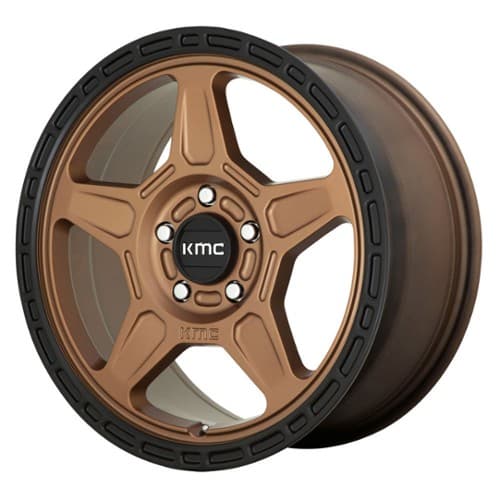 KMC KM721 Alpine 17x8 5x127 38 ET 71.5 CB Matte Bronze/Black Lip (KM72178050638)