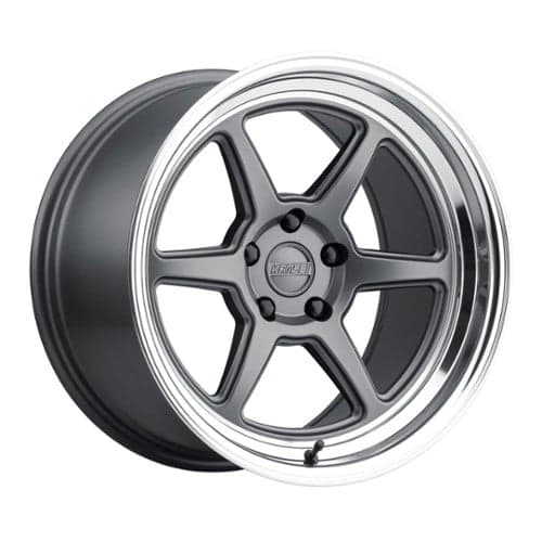 Kansei Roku 18x9 5x108 12 ET 63.3 CB Matte Gray w/Bright Machined Lip (K14G-189023+12)