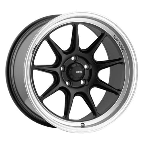 Konig Countergram 15x7.5 4x100 35 ET 73.1 CB Matte Black / Matte Machined Lip (CT75100355)