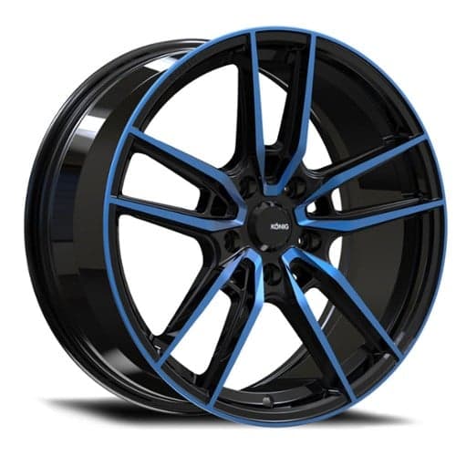 Konig Myth 16x7.5 5x114.3 43 ET 73.1 CB Gloss Black/Blue Tint Clearcoat (MY7651443F)