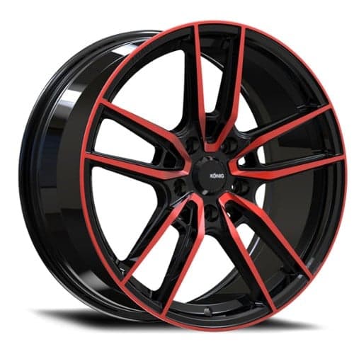 Konig Myth 16x7.5 5x114.3 43 ET 73.1 CB Gloss Black/Red Tint Clearcoat (MY7651443R)