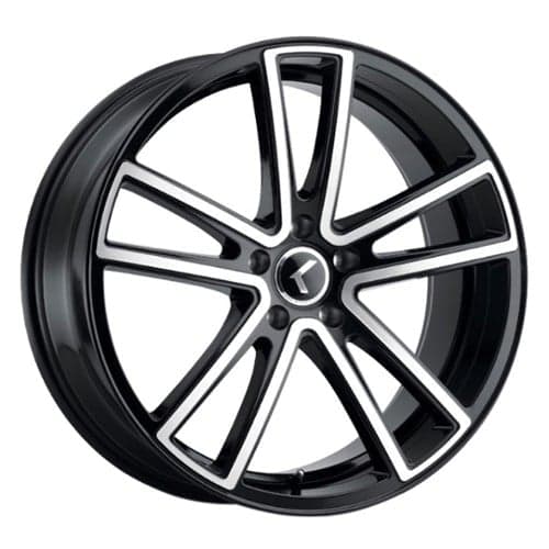 Kraze KR190 Lusso 17x8 5x115 38 ET 72.56 CB Gloss Black with Machined Face (KR190-7864BM38)