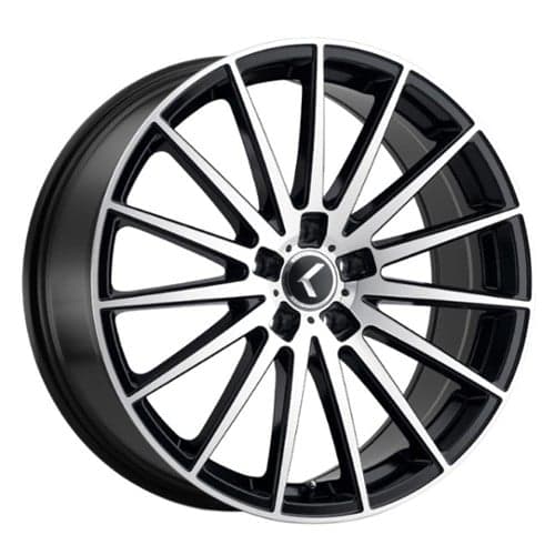 Kraze 191 Stunna 18x8 5x112 40 ET 66.6 CB Gloss Black with Machined Face (KR191-8845BM40)