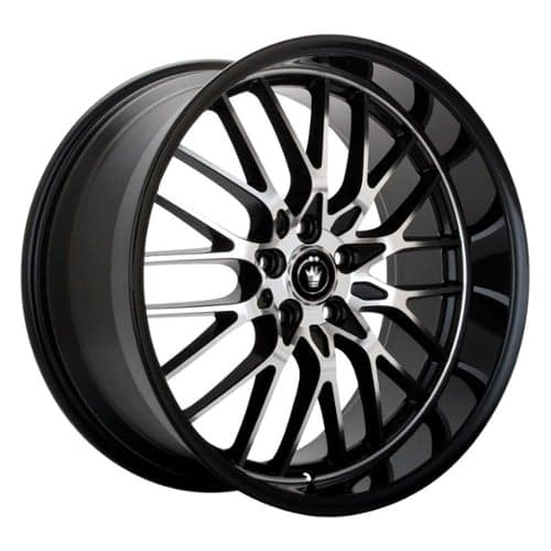 Konig Lace 19x8 5x100 45 ET 73.1 CB Gloss Black w/Machine Face (LA98510455)