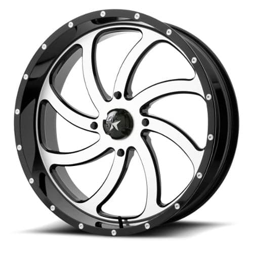 MSA Offroad M36 Switch 18x7 4x156 0 ET 132 CB Machined Gloss Black (M36-018756)