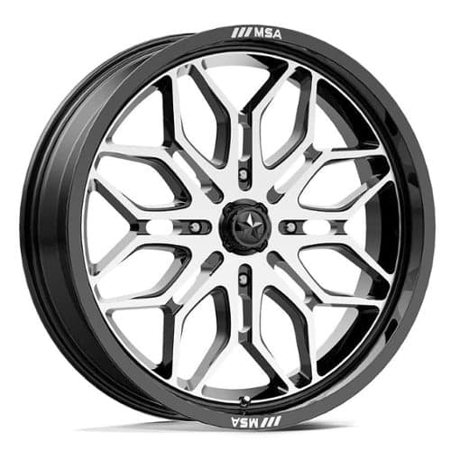 MSA Offroad M47 Sniper 18x7 4x156 10 ET 115.1 CB Gloss Black Machined (MA047BD18704410)