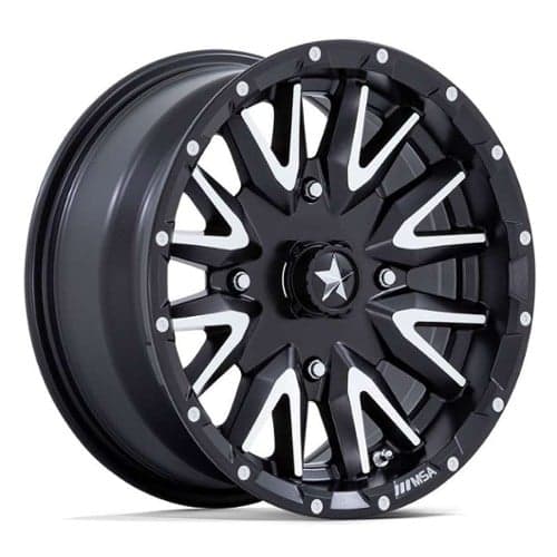 MSA Offroad M49 Creed 14x7 4x137 10 ET 96 CB Matte Black Machined (MA049MD14704810)