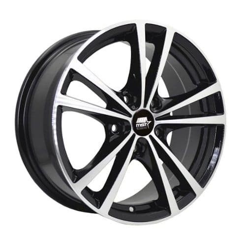 MST Saber 16x7 5x115 45 ET 72.7 CB Glossy Black w/Machined Face (8014-6791)