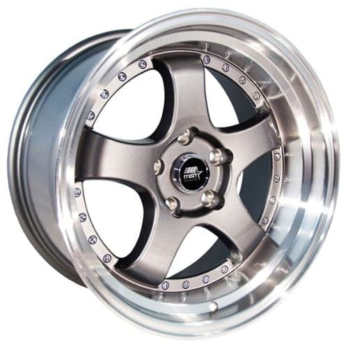 MST MT07 18x9.5 5x114.3 20 ET 73.1 CB Gunmetal w/Machined Lip (07-89565-20-GNML)