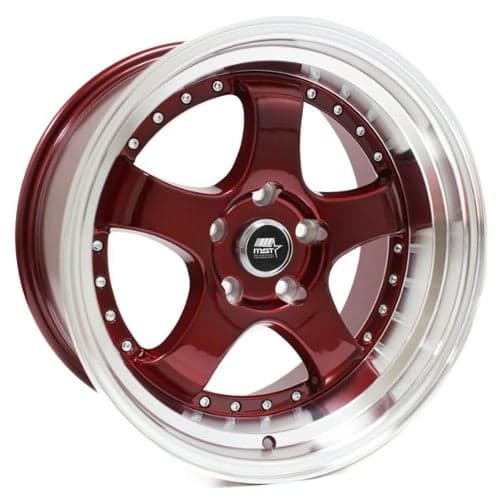 MST MT07 17x9 5x114.3 20 ET 73.1 CB Candy Red w/Machined Lip (07-7965-20-REDL)