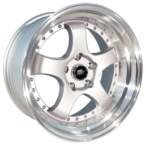 MST MT07 17x9 5x114.3 20 ET 73.1 CB Silver w/Machined Lip (07-7965-20SILL)