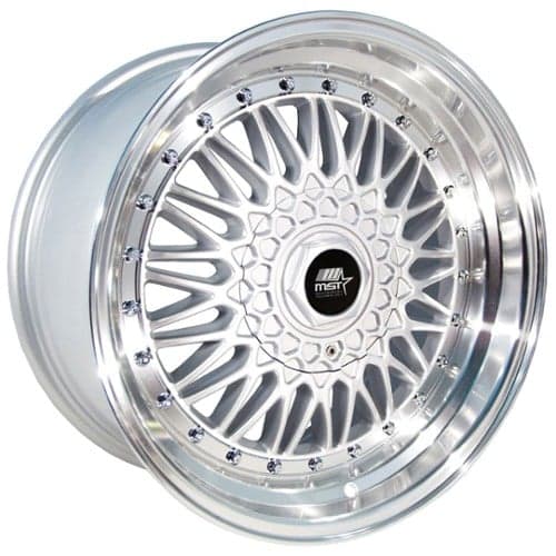 MST MT13 15x8 4x100/4x114.3 20 ET 73.1 CB Silver w/Machined Lip (13-5816-20SILL)