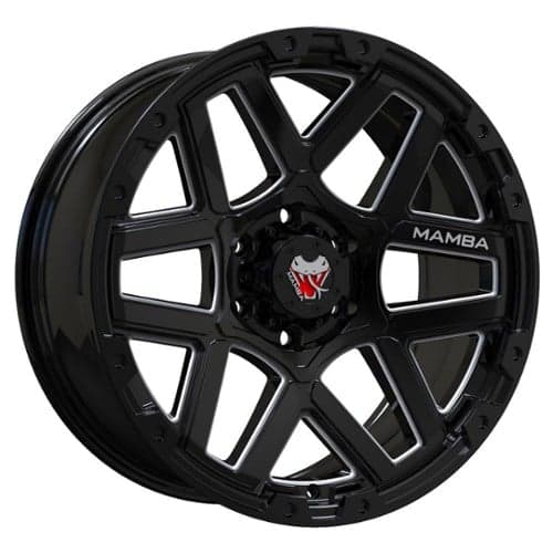 Mamba M23 17x9 5x139.7 12 ET 108.1 CB Gloss Black/Machined Ball Cut (M237985125)