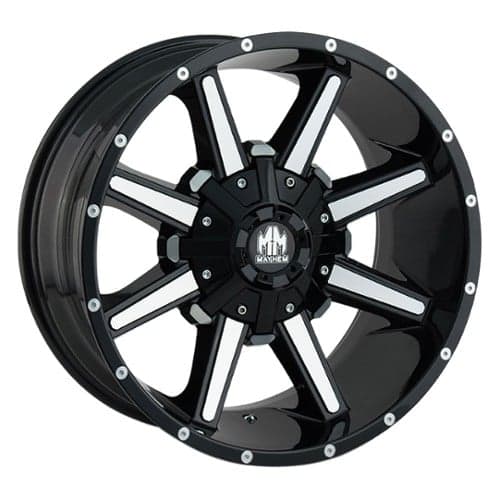 Mayhem 8104 Arsenal 18x9 5x150/5x139.7 -12 ET 110 CB Black w/Milled Spokes (8104-8997B)