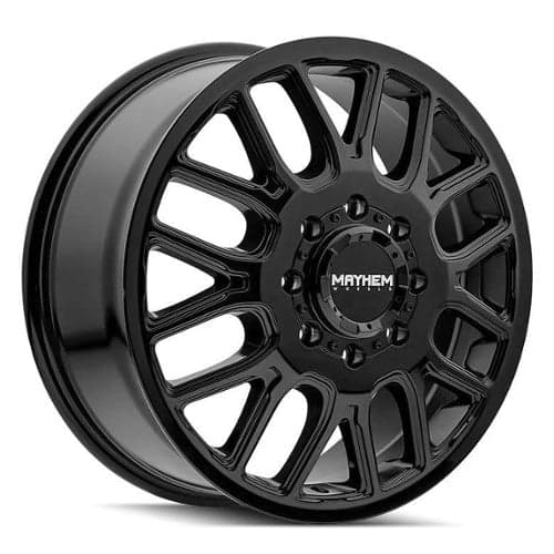 Mayhem 8107 Cogent Dually Front 20x8.25 8x165.1 115 ET 121.3 CB Gloss Black (8107D-2881BF115)