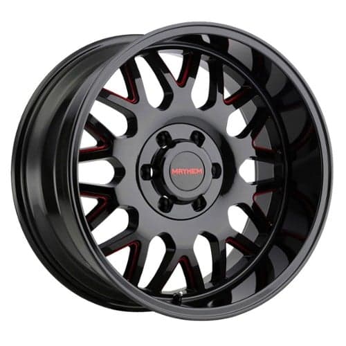 Mayhem 8110 Tripwire 20x9 6x139.7 0 ET 106 CB Black w/Prism Red (8110-2983BTR)