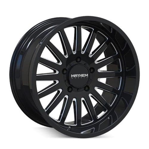 Mayhem 8114 Utopia 20x9 8x180 18 ET 124.2 CB Black w/Milled Spokes (8114-2978BM18)