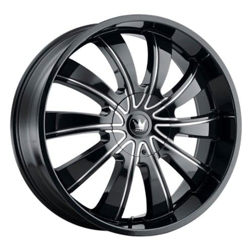 Mazzi Rolla 374 24x9.5 5x127/5x139.7 18 ET 87 CB Black/Milled Spokes (374-24952B)