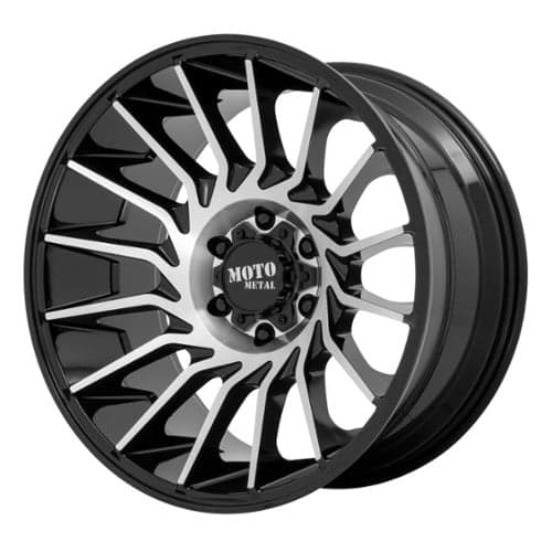 Moto Metal MO807 Shockwave 22x12 5x127 -44 ET 71.5 CB Gloss Black Machined (MO80722250544N)