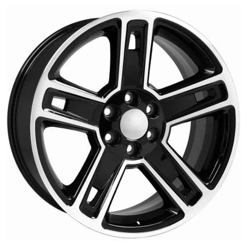 OE Replica Wheels CV74B 22x9 6x139.7 24 ET 78.1 CB Black Machined (CV74B22090655024MB)