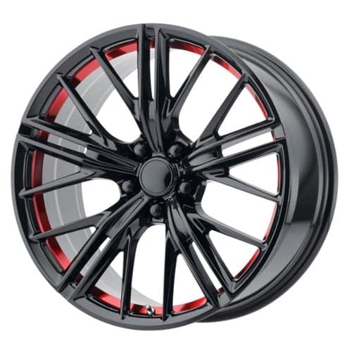 Performance Replicas PR194 20x11 5x120 43 ET 67 CB Gloss Black / Red Machined (194RS-2111243)