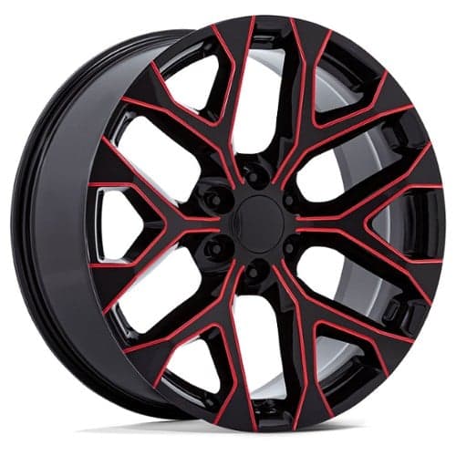 Performance Replicas PR177 24x10 6x139.7 24 ET 78.1 CB Black Milled Red (177MR-2415824)