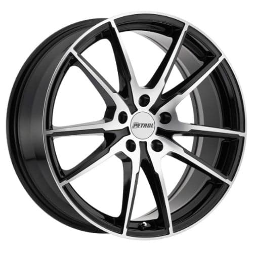 Petrol P0A 17x8 5x112 32 ET 72.1 CB Gloss Black w/Machine Cut Face (1780P0A325112B72)