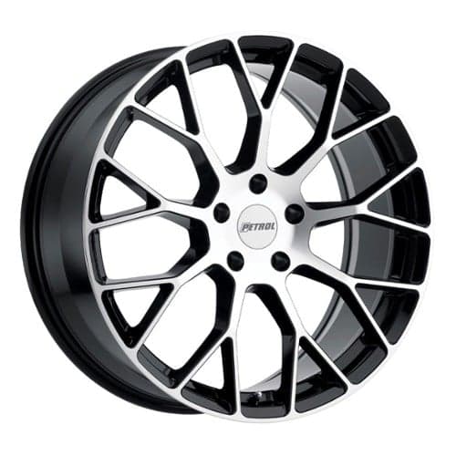 Petrol P2B 16x7 5x114.3 40 ET 72.1 CB Gloss Black W/Machine Face (1670P2B405114F72)