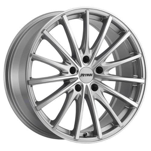 Petrol P3A 17x8 5x100 35 ET 72.1 CB Silver w/Machine Cut Face (1780P3A355100S72)