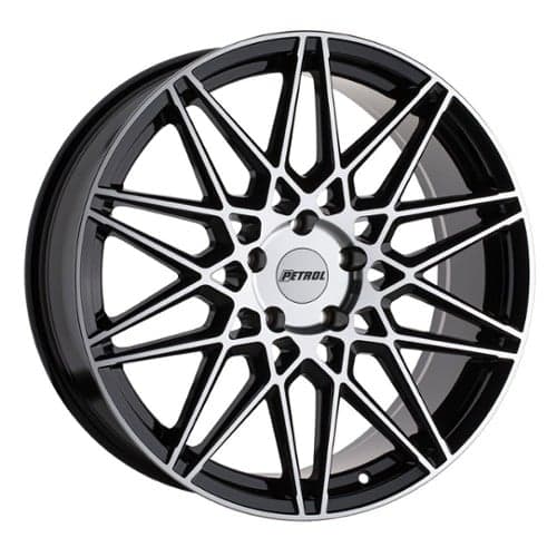 Petrol P3C 17x8 5x105 40 ET 72.1 CB Gloss Black w/ Machined Face (1780P3C405105F72)