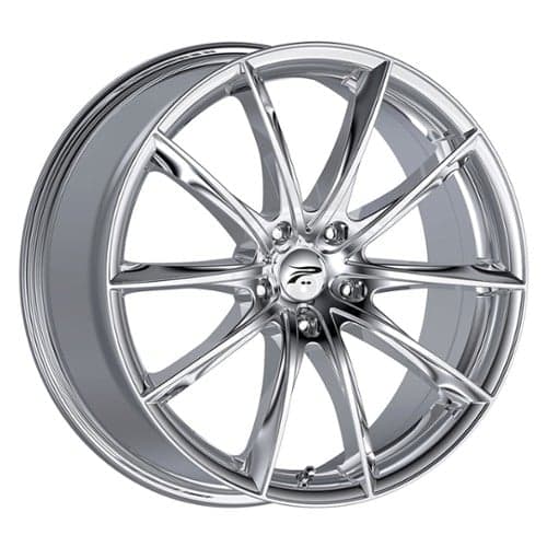 Platinum 435C Flux 17x8 5x120 35 ET 74.1 CB Chrome (435-7812C+35)