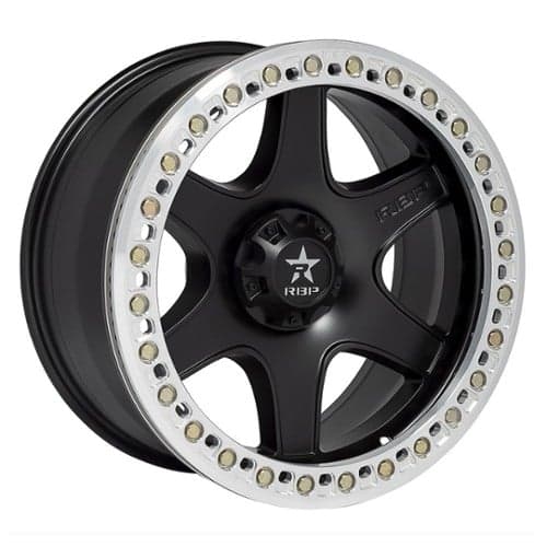 RBP Wheel 50R Cobra 14x7 4x115 13 ET 80.3 CB Black w/Machined Ring (50R-1470-04+13M)