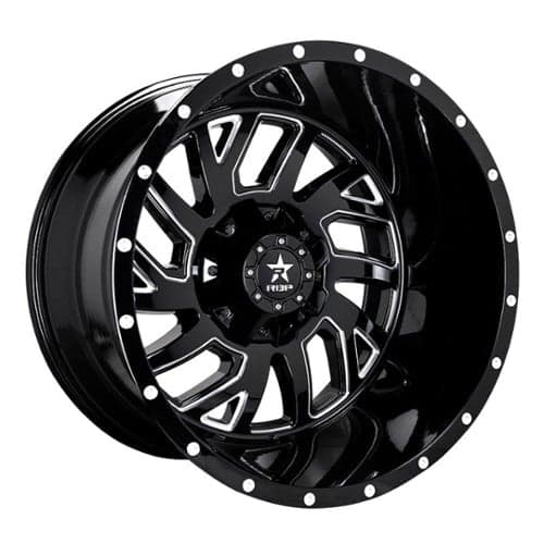 RBP Wheel 65R Glock 20x12 6x114.3 -44 ET 129 CB Gloss Black/Milled (65R-2012-14-44BG)